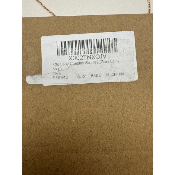 Old Lady Cosplay Grandma gray wig cane glasses chain necklace 100th day school.. - Picture 8 of 12